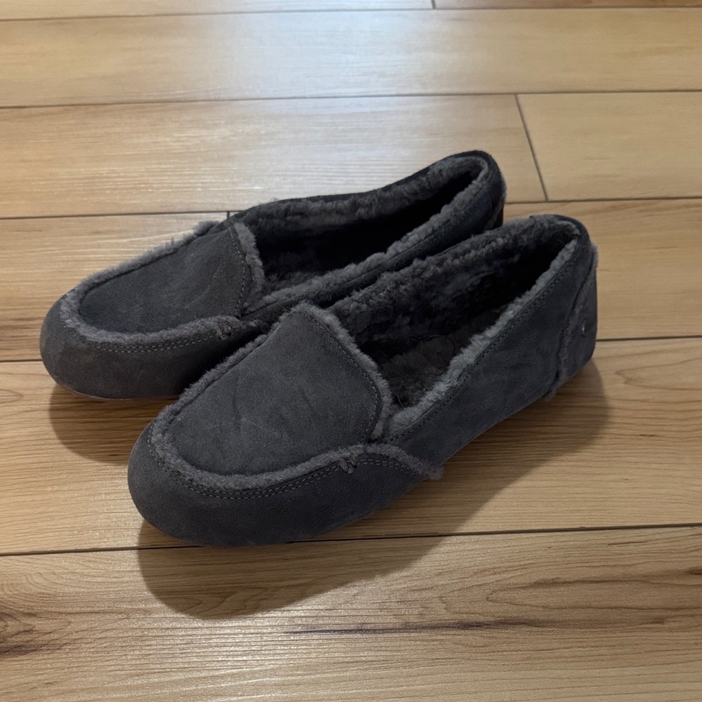 UGG Women’s Dark Gray Suede Slip-On Loafers